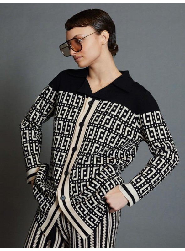 Chaqueta punto jacquard